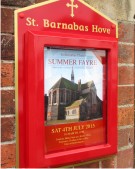 St. Barnabas Hove Church Notice Board on a Wall